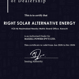 Certificate from Maxpower