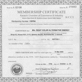 Certificate-chamber of commerce & industry